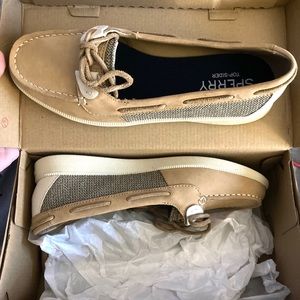 Brand New Sperry Womens Brown/Tan Slip on boat shoe